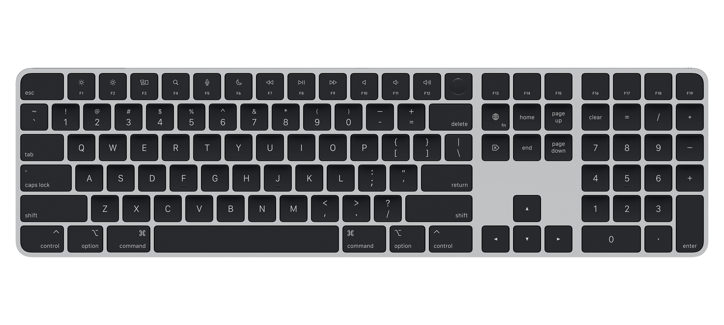 Magic Keyboard con Touch ID y teclado numérico para modelos de Mac con chip de Apple - Inglés (EE.UU.) - Teclas negras