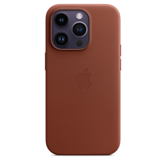 Funda de piel con MagSafe para el iPhone 14 Pro - Ocre oscuro