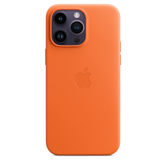 Funda de piel con MagSafe para el iPhone 14 Pro Max - Naranja