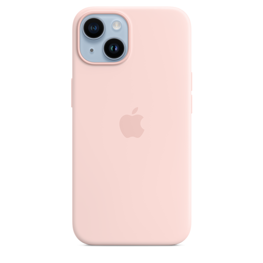 Funda de silicona con MagSafe para el iPhone 14 - Rosa caliza