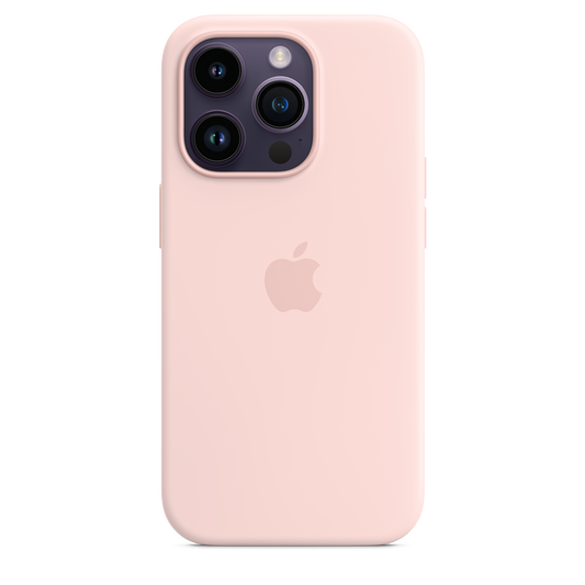 Funda de silicona con MagSafe para el iPhone 14 Pro - Rosa caliza