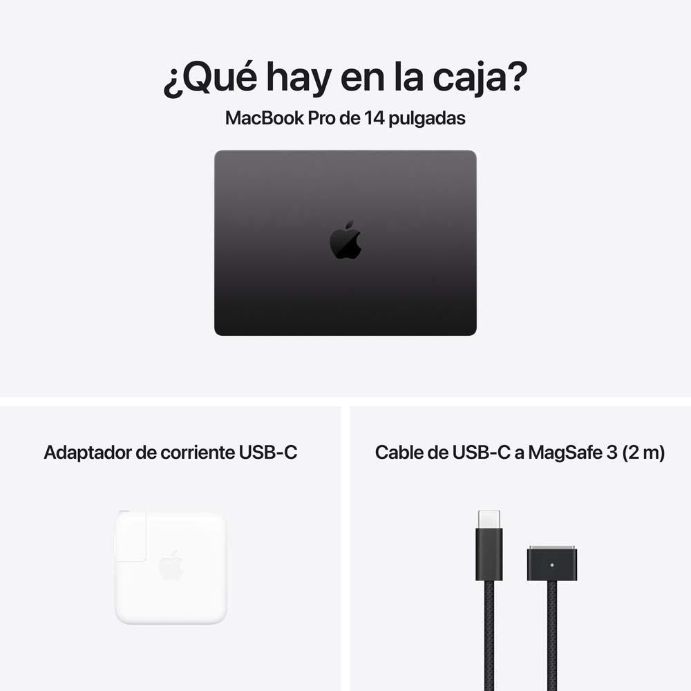 MacBook Pro de 14 pulgadas: Chip M4 Pro de Apple con CPU de 12 núcleos y GPU de 16 núcleos, 512 GB SSD - Negro espacial
