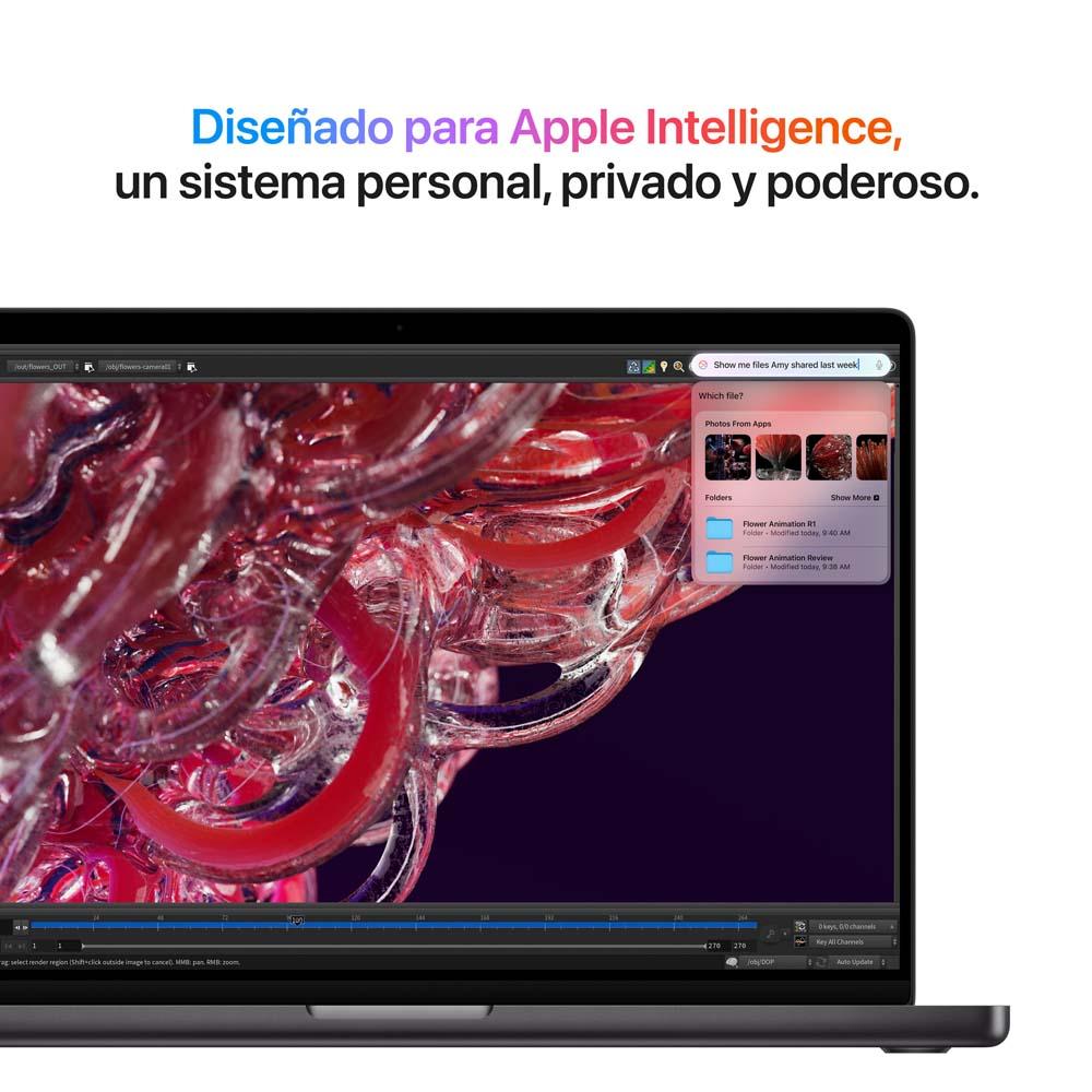 MacBook Pro de 14 pulgadas: Chip M4 de Apple con CPU de 10 núcleos y GPU de 10 núcleos, 512 GB SSD - Negro espacial