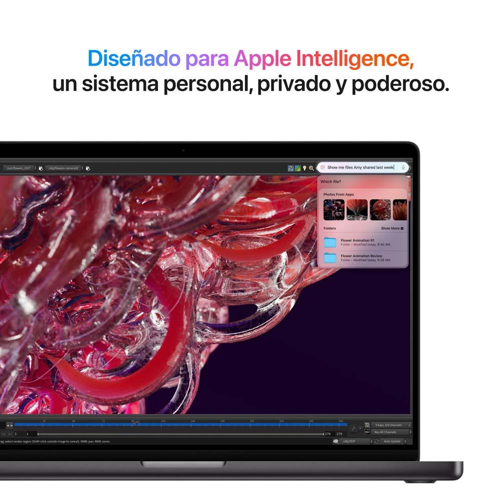 MacBook Pro de 16 pulgadas: Chip M4 Pro de Apple con CPU de 14 núcleos y GPU de 20 núcleos, 512 GB SSD - Negro espacial