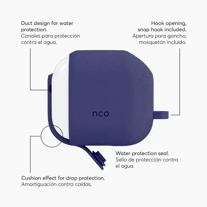 Case de Silicona NCO Para AirPods de 3 Generación - Azul Marino