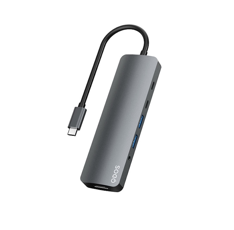 MULTIPUERTO QDOS POWERLINK MINI USB-C 6 EN 1 SILVER