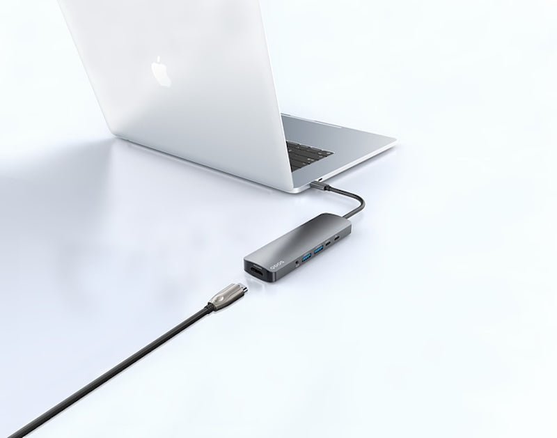 MULTIPUERTO QDOS POWERLINK MINI USB-C 6 EN 1 SILVER