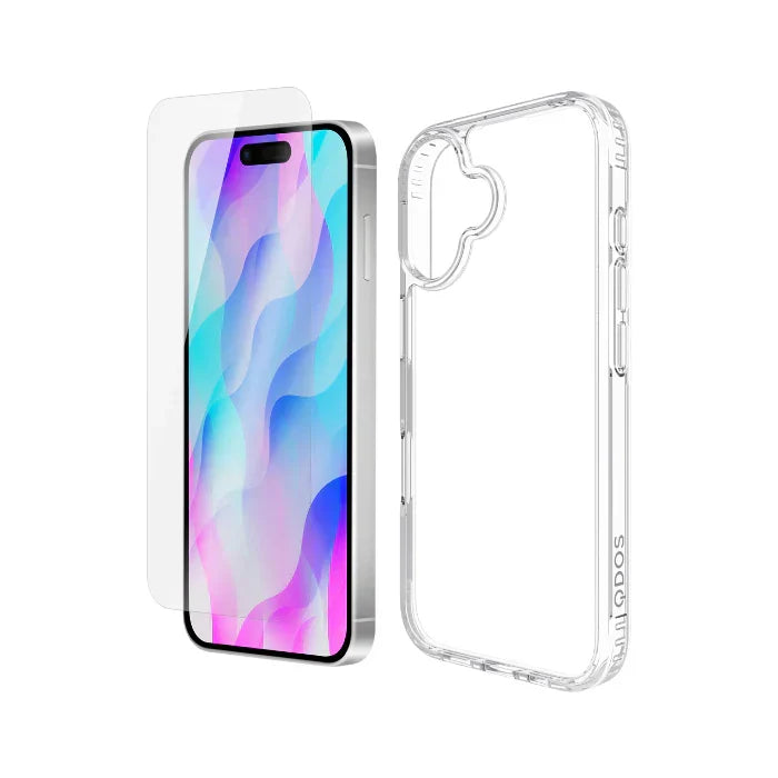CASE QDOS DUAL DEFENCE PACK IPHONE 16+PROTECTOR PANTALLA