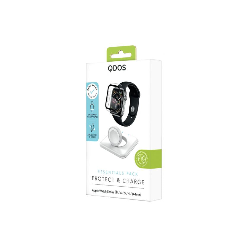 PACK QDOS PROTECTOR PANTALLA Y BASE DE CARGA WATCH SE/6/5/4 44M
