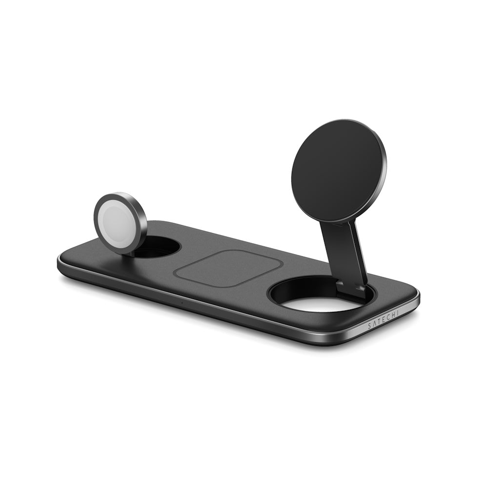 BASE DE CARGA SATECHI TRIO 3 EN 1 QI2 MAGSAFE SPACE GRAY
