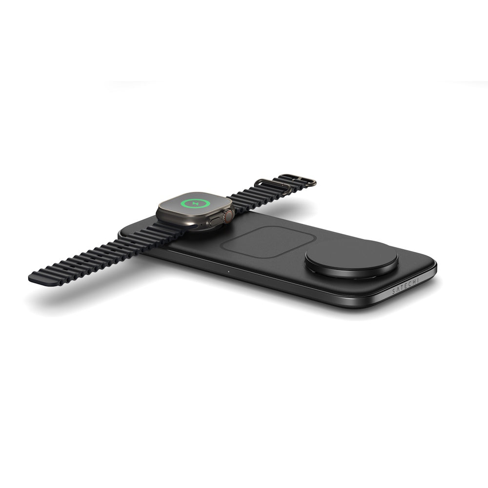 BASE DE CARGA SATECHI TRIO 3 EN 1 QI2 MAGSAFE SPACE GRAY