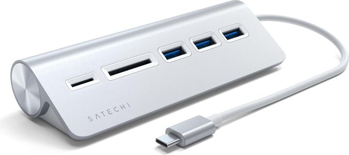 ST ALUM TYPE-C USB HUB &AMP; CARD READER-SV