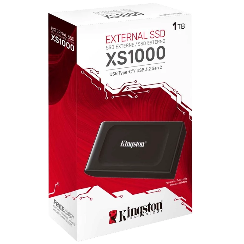 DISCO DURO KINGSTON XS1000 PORTABLE SSD 1 TB USB-C BLACK