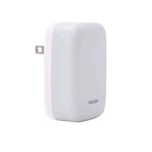 Cargador de pared Ventev doble USB-C y USB-A de 27 W - Blanco