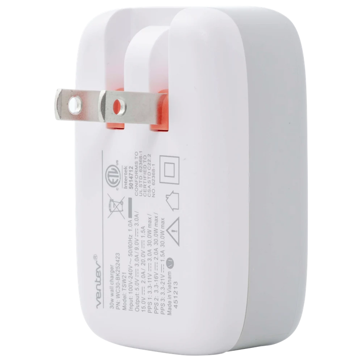 Cargador de Pared VENTEV de 30W - Blanco