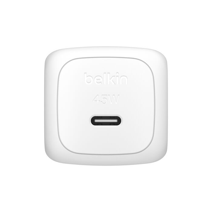 ADAPTADOR BELKIN DE PARED 45W USB-C + CABLE USB-C 60W WHITE