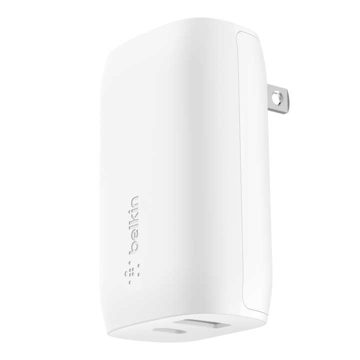 Cargador Belkin 37w - USB-C PD 25w / USB-A 12w - Blanco