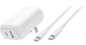 ADAPTADOR BELKIN PARED 42W 2 PUERTOS USB-A Y USB-C + CABLE USB-C
