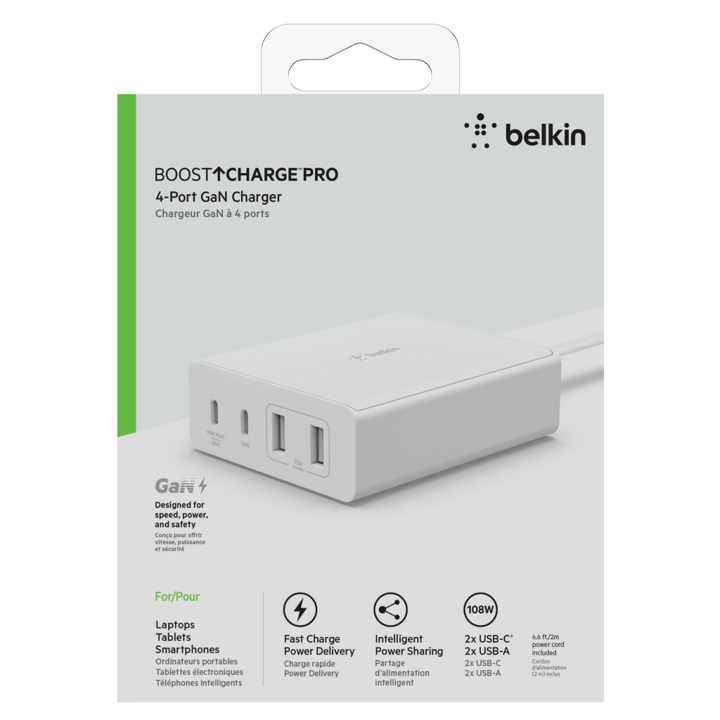 BELKIN WALL CHARGER GAN 4 PORT CHARGER 1