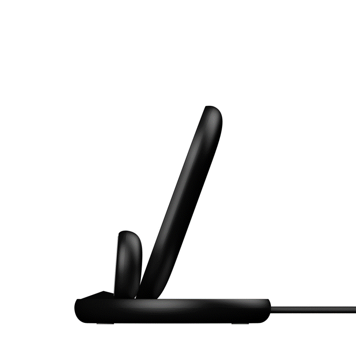 Base De Carga Stand Inalámbrica Belkin Qi 7.5w / 3 En 1 - Negro