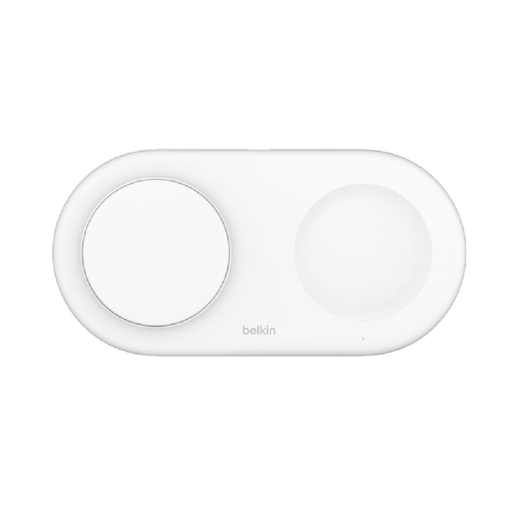 BASE DE CARGA BELKIN 2 EN 1 AW + IPH QI2 15W WHITE