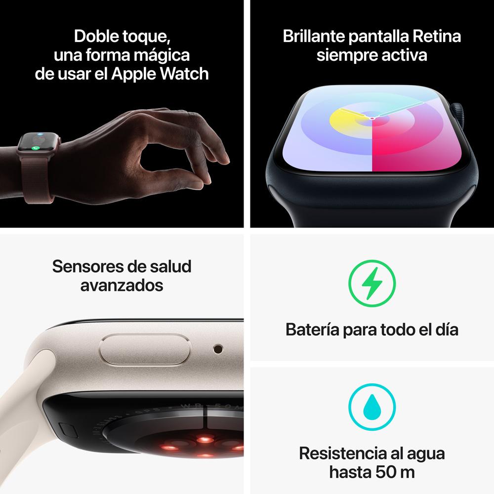 Apple Watch Series 9 GPS • Caja de aluminio (PRODUCT)RED de 41 mm • Correa deportiva (PRODUCT)RED - S/M