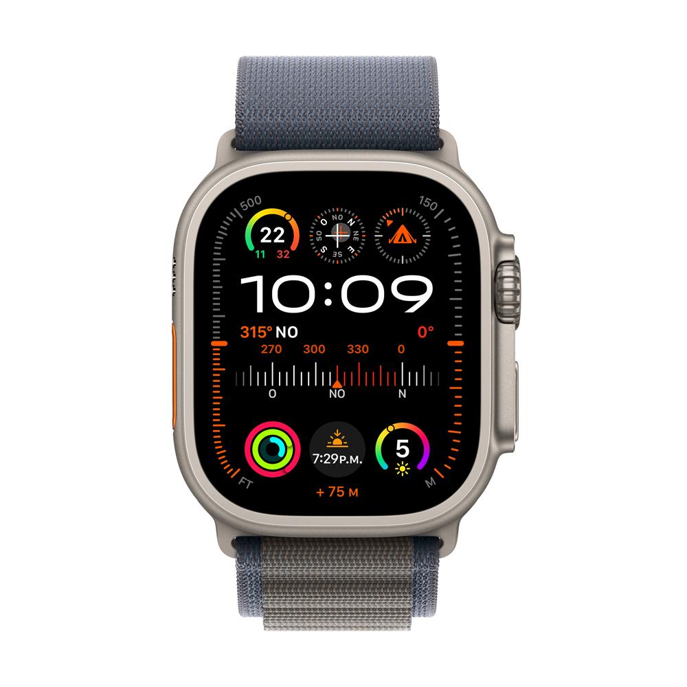Apple Watch Ultra 2 GPS + Cellular • Caja de titanio de 49 mm • Correa Alpine azul - M