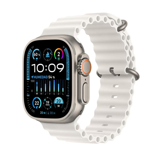 Apple Watch Ultra 2 GPS + Cellular • Caja de titanio de 49 mm • Correa Ocean blanca
