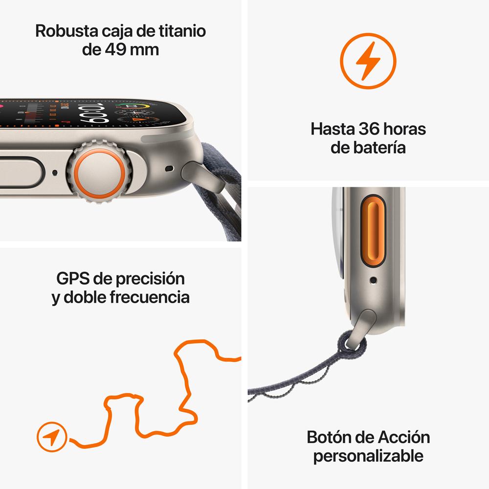 Apple Watch Ultra 2 GPS + Cellular • Caja de titanio de 49 mm • Correa Ocean blanca