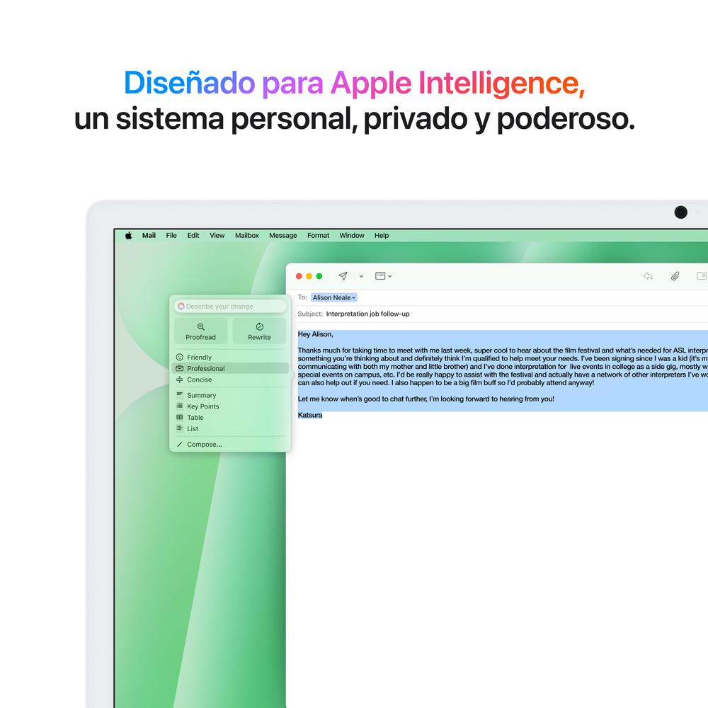 iMac con pantalla Retina 4,5K de 24 pulgadas: Chip M4 de Apple con CPU de 10 núcleos y GPU de 10 núcleos, 512 GB SSD - Verde