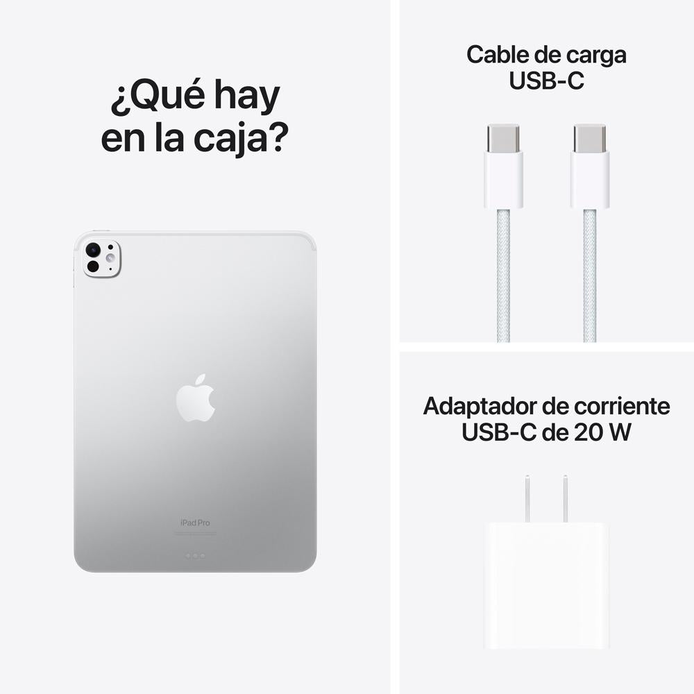 iPad Pro de 11 pulgadas Wi-Fi 1 TB Vidrio estándar - Plata (M4)