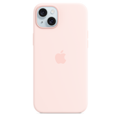 Funda de silicón con MagSafe para el iPhone 15 Plus - Rosa claro