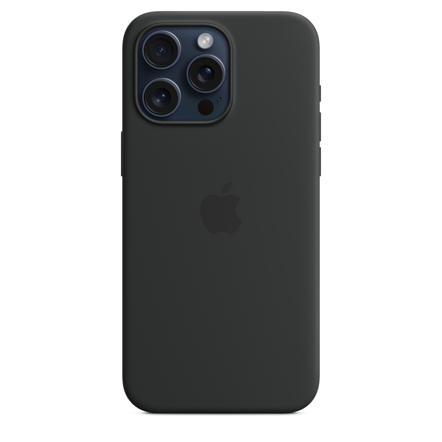 Funda de silicón con MagSafe para el iPhone 15 Pro Max - Negro