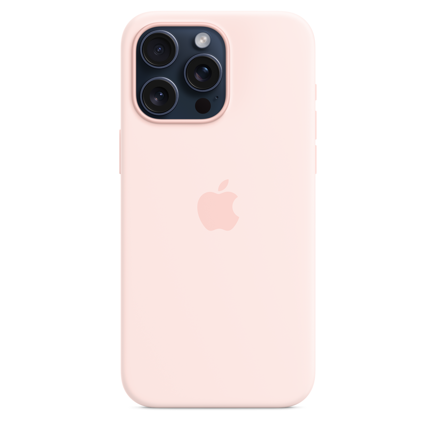 Funda de silicón con MagSafe para el iPhone 15 Pro Max - Rosa claro