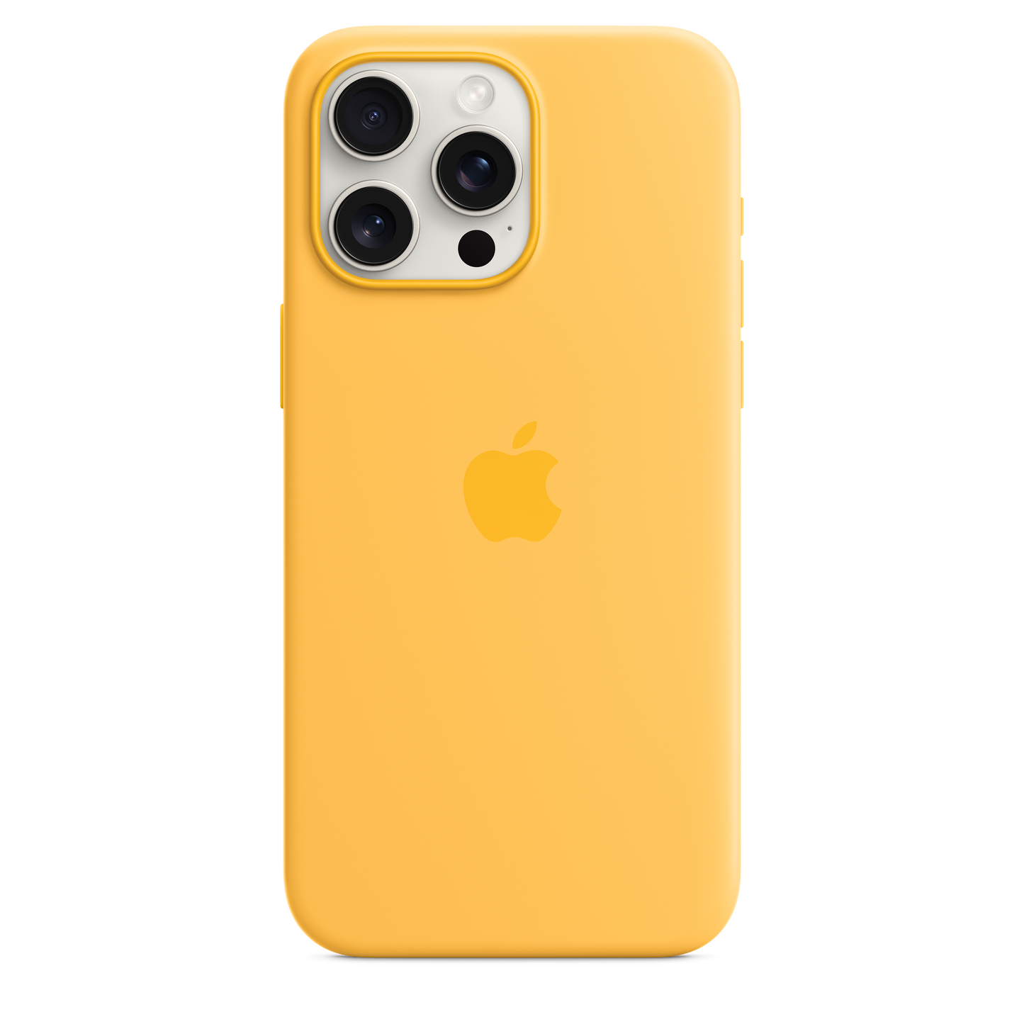 Carcasa de silicona con MagSafe para el iPhone 15 Pro Max - Amarillo solar