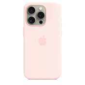 Funda de silicón con MagSafe para el iPhone 15 Pro - Rosa claro