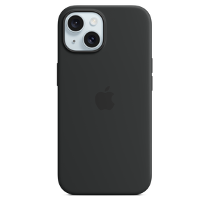 Funda de silicón con MagSafe para el iPhone 15 - Negro