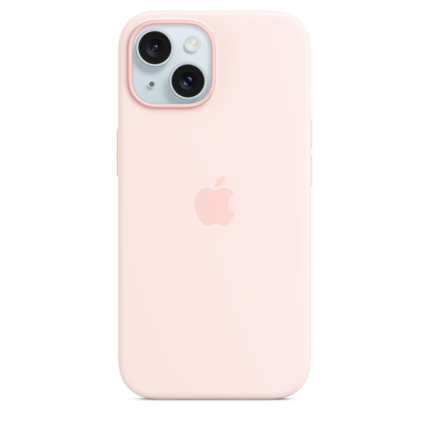 Funda de silicón con MagSafe para el iPhone 15 - Rosa claro