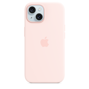 Funda de silicón con MagSafe para el iPhone 15 - Rosa claro