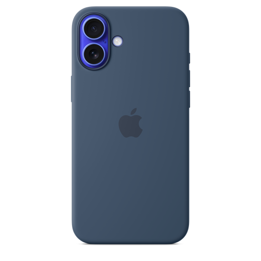 Funda de silicón con MagSafe para el iPhone 16 Plus - Azul denim