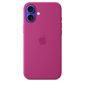 Funda de silicón con MagSafe para el iPhone 16 Plus - Fucsia