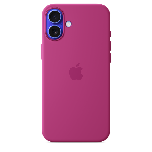 Funda de silicón con MagSafe para el iPhone 16 Plus - Fucsia