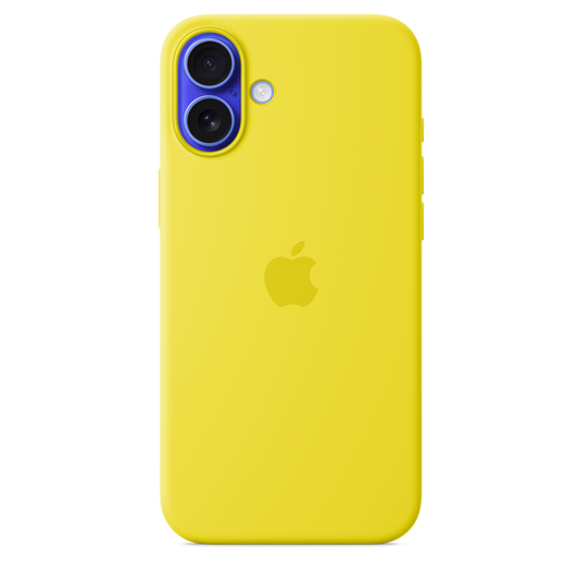 Funda de silicón con MagSafe para el iPhone 16 Plus - Amarillo carambola