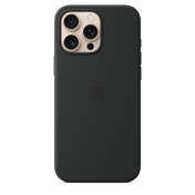 Funda de silicón con MagSafe para el iPhone 16 Pro Max - Negro