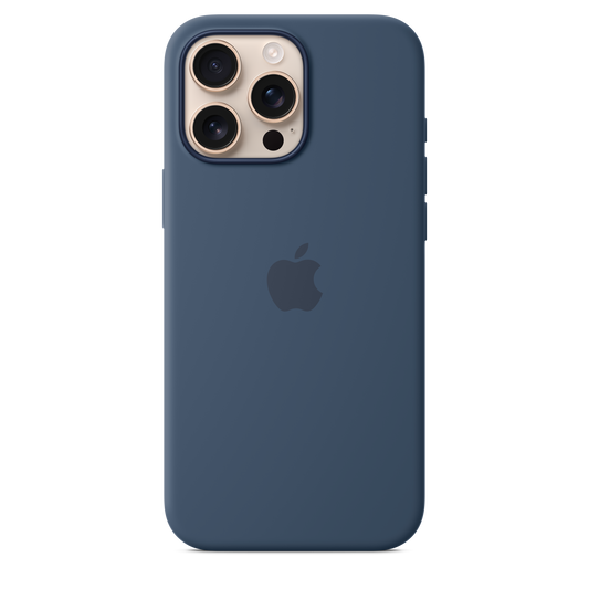 Funda de silicón con MagSafe para el iPhone 16 Pro Max - Azul denim