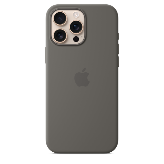 Funda de silicón con MagSafe para el iPhone 16 Pro Max - Gris piedra