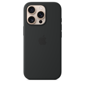 Funda de silicón con MagSafe para el iPhone 16 Pro - Negro