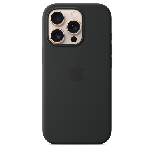 Funda de silicón con MagSafe para el iPhone 16 Pro - Negro