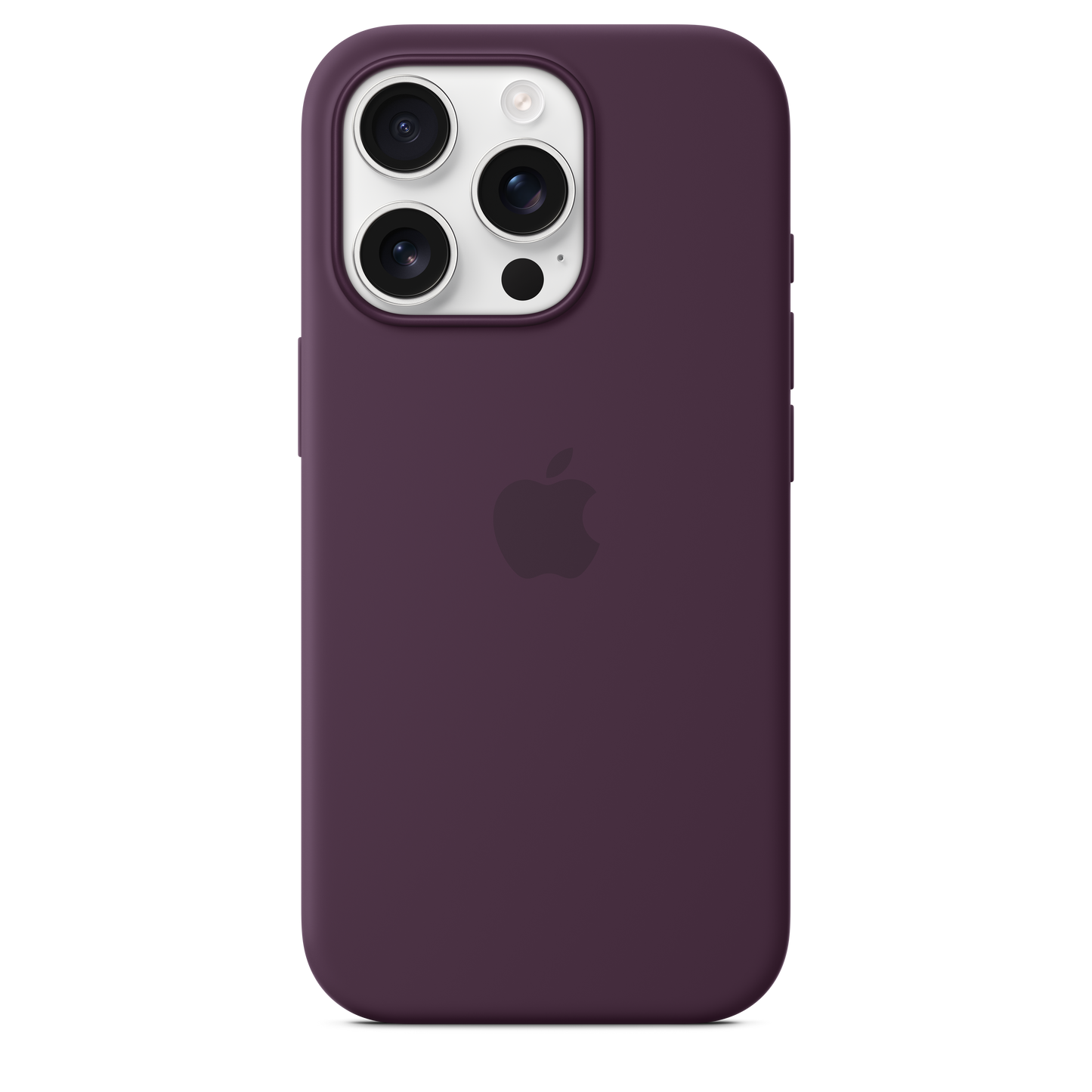 Funda de silicón con MagSafe para el iPhone 16 Pro - Color ciruela