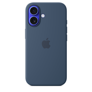Funda de silicón con MagSafe para el iPhone 16 - Azul denim